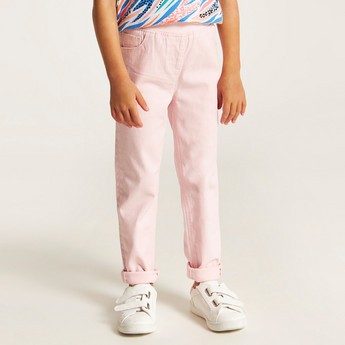 Juniors Solid Jeggings with Pocket Detail and Elasticised Waistband