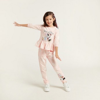 Disney Minnie Mouse Print Sweatshirt and Jog Pants Set