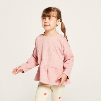 Eligo Textured Pullover with Long Sleeves