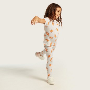 Juniors All-Over Printed Leggings with Elasticated Waistband