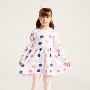 Juniors All-Over Printed Dress and Leggings Set