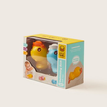 B Duck 2-Piece Wind-up Swimming Duck Bath Toy Set