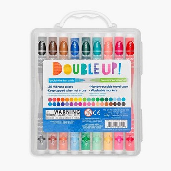 Ooly Double Up 2-in-1 Mini Marker Travel Set - Set of 36