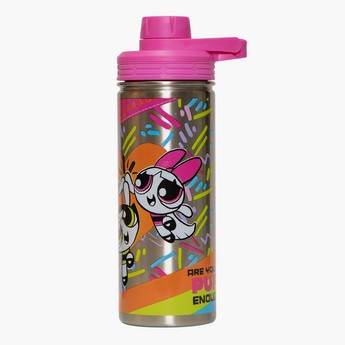 The Powerpuff Girls Print Water Bottle with Lid - 600 ml