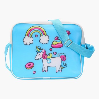 Eazy Kids Unicorn Print Bento Lunch Bag with Adjustable Strap