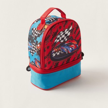 Juniors Car Print Lunch Bag with Zip Closure