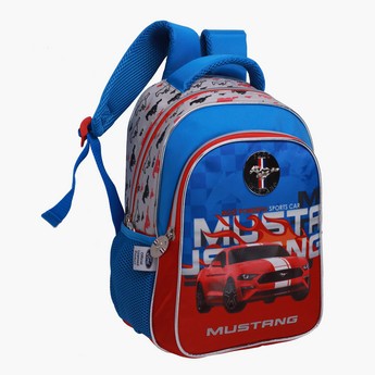 Mustang Printed Backpack - 14 inches