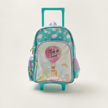 Juniors Printed 16-inch Trolley Backpack with Lunch Bag and Pencil Pouch