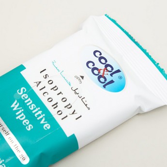 cool & cool Anti-Bacterial 10-Piece Isopropyl Alcohol Sensitive Wipes