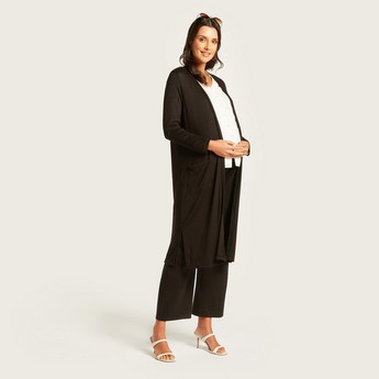 Love Mum Maternity Longline Cardigan with Pockets