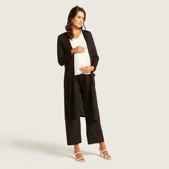 Love Mum Solid Maternity Pants with Elasticated Waistband