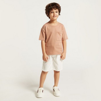 Eligo Textured T-shirt and Shorts Set