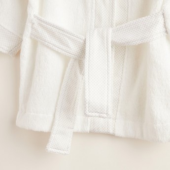 Giggles Cloud Story Bath Robe with Hood and Long Sleeves