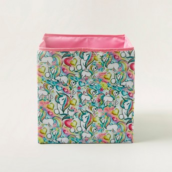 Juniors All-Over Unicorn Print Storage Box