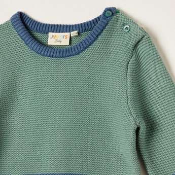 Juniors Textured Pullover with Long Sleeves