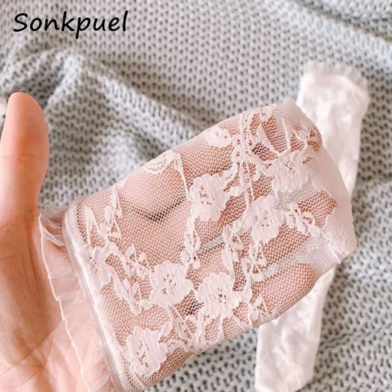 2022 Lace Baby Girls Socks Princess Knee High Wedding Socks Mesh Toddler Baby Floral Ruffle Socks Socks