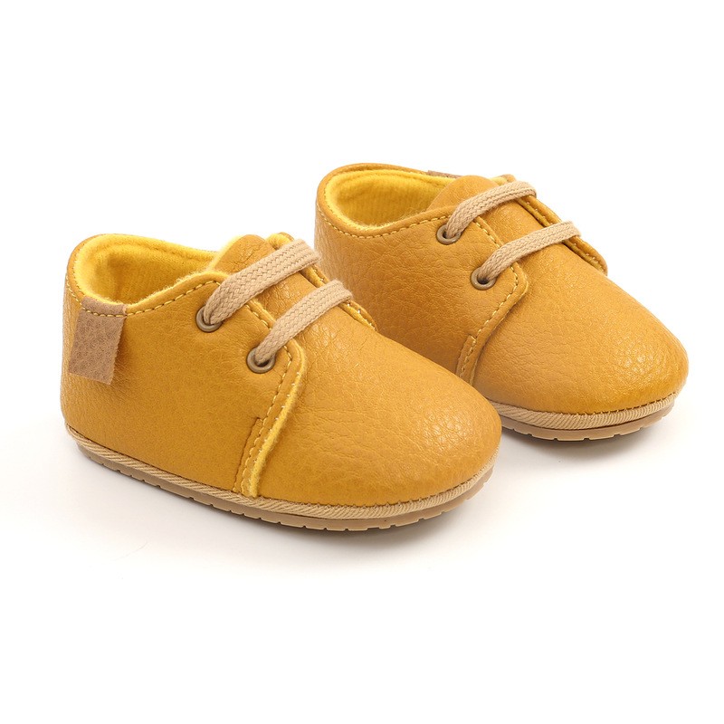 New Baby Shoes Retro Leather Boy Girl Shoes Multicolor Toddler Rubber Sole Anti-slip First Walkers Infant Newborn Moccasins