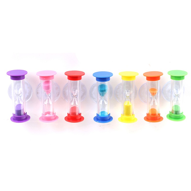 3 minutes shower timer tooth brushing timer creative gifts children supplies hourglass sandglass plastic suction cup 7 colors