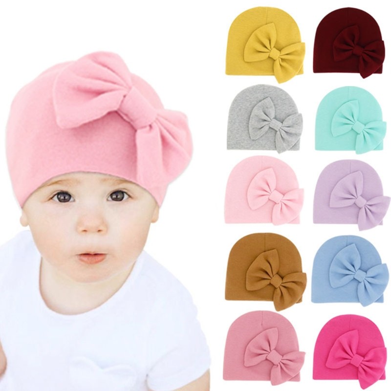 1 Set Newborn Beanie Gloves Set Baby Headband Hat Glove Kit Infant Autumn Winter Warm Cotton Head Wrap Glove Shower Gifts