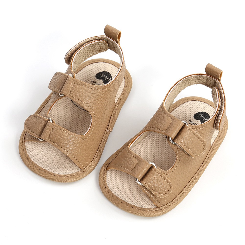 New Baby Sandals Baby Boy Girl Sandals PU Soft Bottom Sole Anti-Slip Infant First Walker Crib Shoes Newborn Moccasins