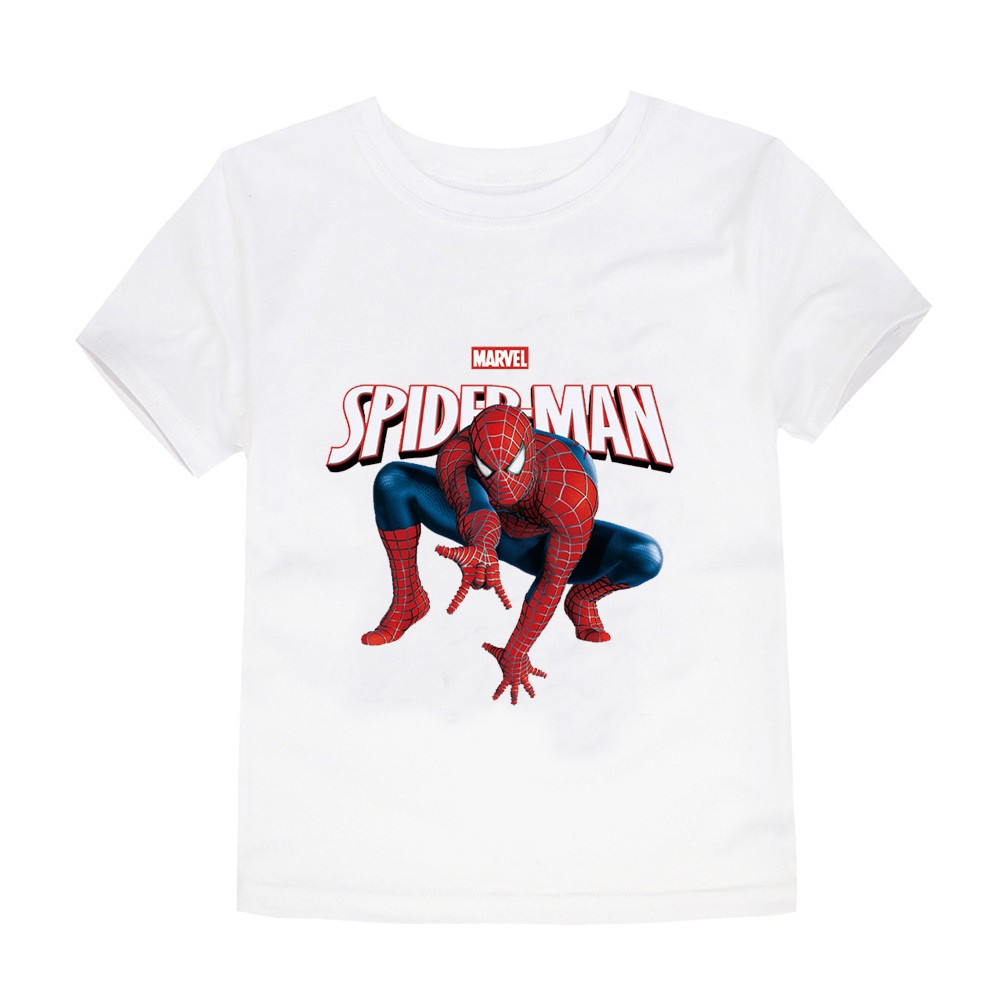 Pure cotton cartoon Disney Spiderman print boy T-shirt cotton short-sleeved children's clothing summer kids boy girl T-shirt