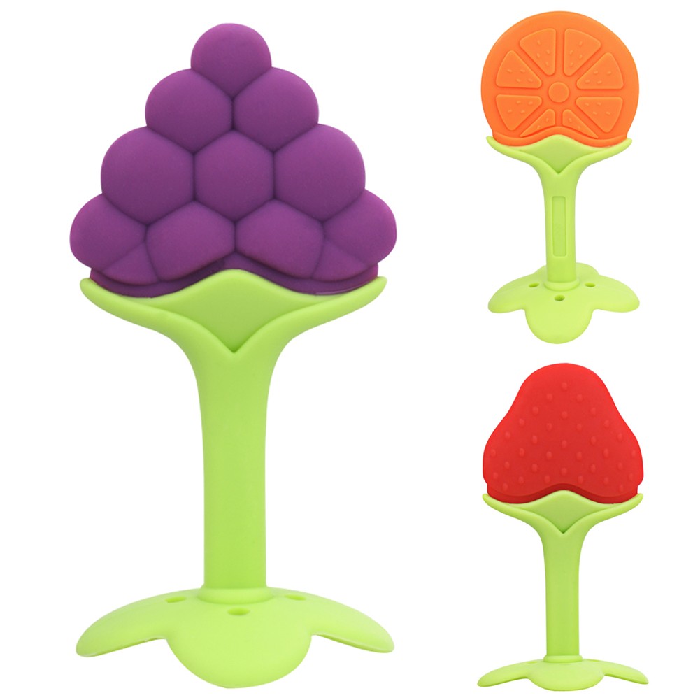 Fruits Shape Baby Teether Safety Silicone Teether Teething Chew Training Toys Newborn Baby Infant Nursing Dental Care