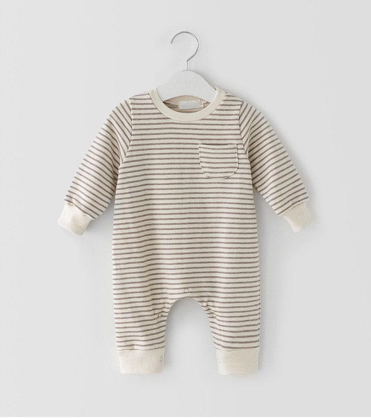 2022 Baby Cotton Soft Baby Clothes Baby Girls Boys Fashion Elegant Long Sleeve O-Neck Newborn Jumpsuit