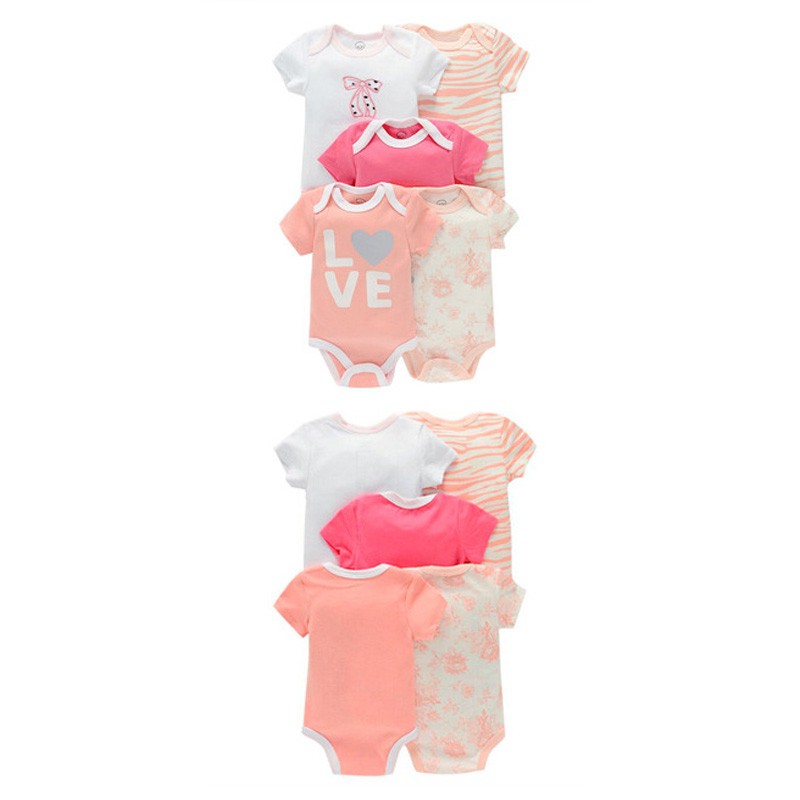 5pcs baby girl/boy bodysuit clothes for newborns high quality summer romper jumpsuits short sleeve infant girls clothes