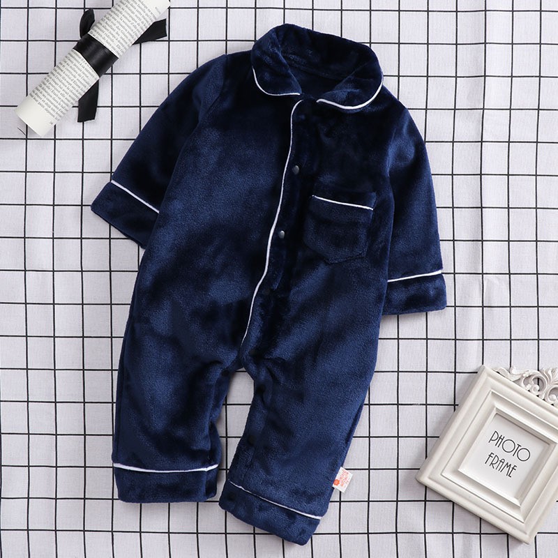 New Winter Boys Clothes Rompers Baby One-piece Suit Baby Clothes Home Clothes