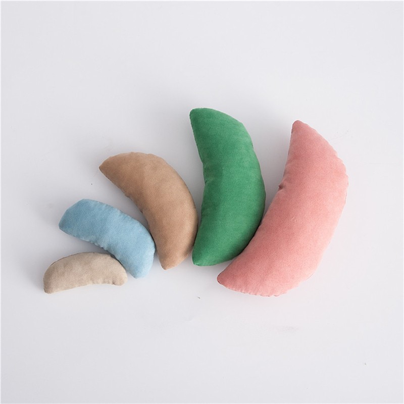 6pcs/set Newborn Posing Bean Bag Baby Photography Prop Cushion Baby Crescent Shaped Pillows Positioner Pillow Basket Filler