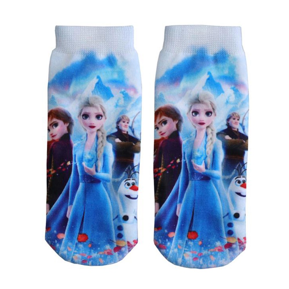 4 Pairs/Bag Kids Socks Children Frozen Socks Spring Cotton Anna Elsa Princess Cartoon Socks for Boy Girls Socks