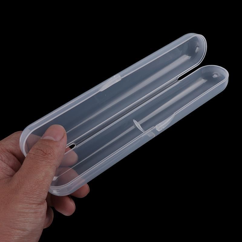 2pcs Baby Toddler Food Grade Spoon Box Kids Storage Case Box Holder For Baby Silicone Spoon Travel Transparent Storage Box