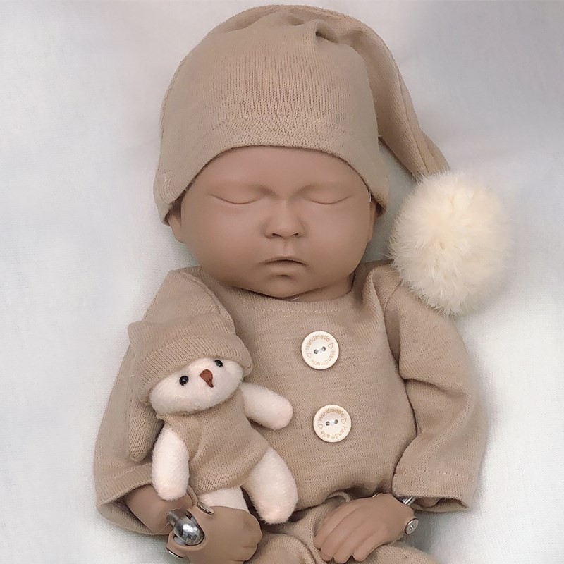 Newborn photography long tail hat big ball cap baby 0-1 month baby photo props boys and girls caps