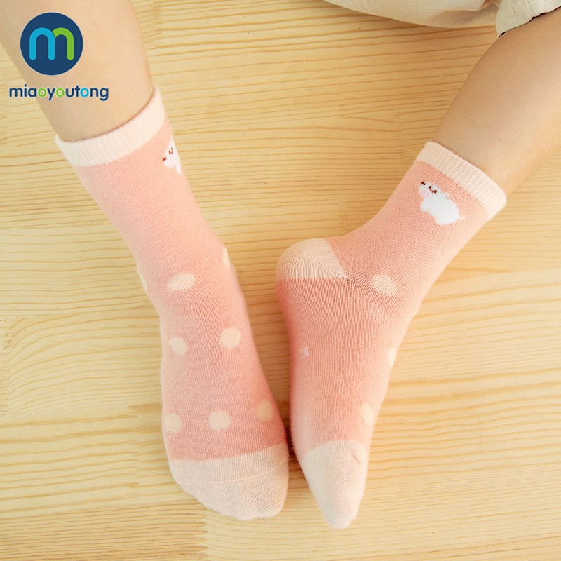 5 Pairs Warm Cotton Baby Socks High Quality Jacquard Unicorn Baby Socks Miaoyoutong Newborn Baby Socks