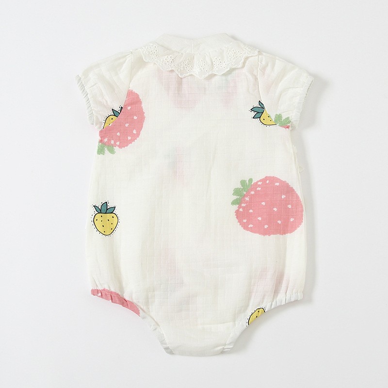 LAUDKA 0-24M Summer Newborn Baby Girls Cotton Underwear Baby Underwear Strawberry Print Infant Girls 2022