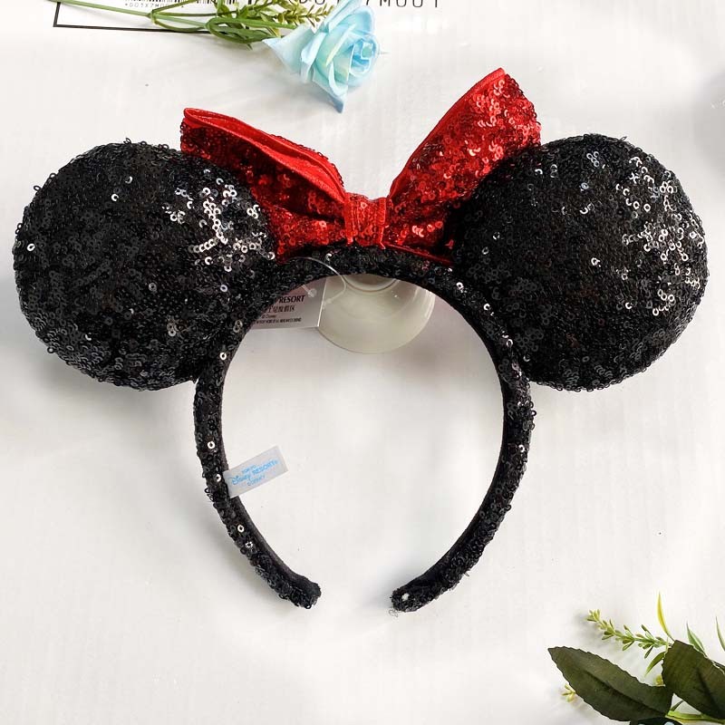 2022 Mickey Ears Headphone Black White Red Heart Headband For Kids Adults Enchanted Tiki Room Headset