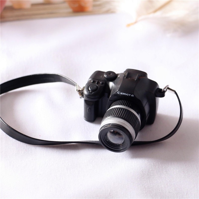 Newborn Photography Props Mini Camera Doll 1/12 Dollhouse Miniature Vintage Retro Camera Toy Baby Accessories