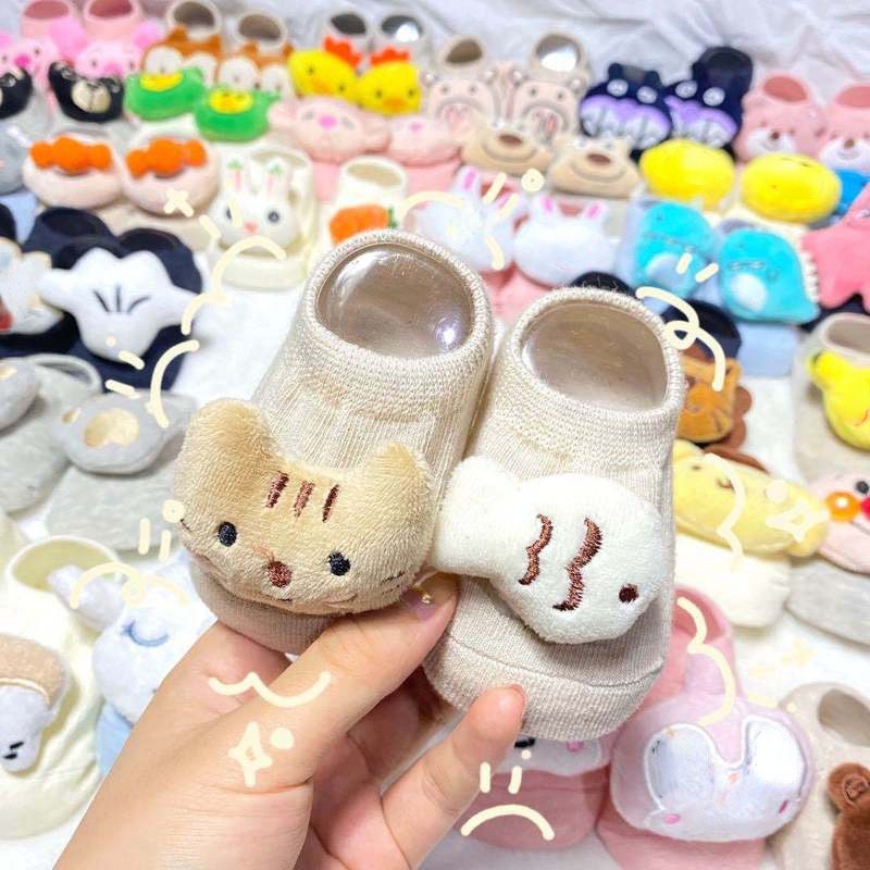 Baby Toddlers Home Floor Non-slip Dispense Socks Cartoon Doll Cotton Socks for 0-3Y Girls Boys Kids Newborn Infant Clothes