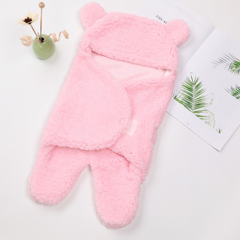 Soft Newborn Baby Wrap Blankets Baby Sleeping Bag Envelope for Newborns Sleeping Bag 100% Cotton Thicken Cocoon for 0-6 Months Baby