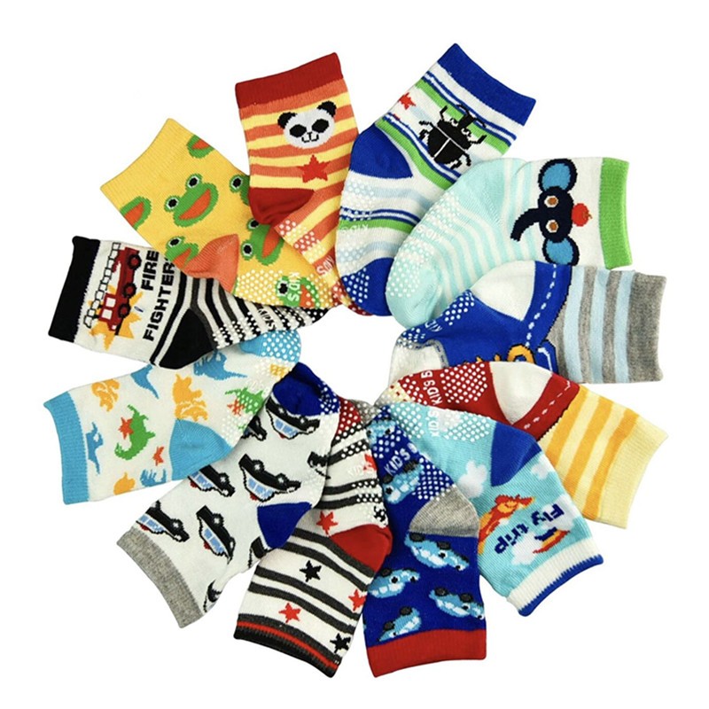 12 pairs/lot baby boys girls sock baby non-slip socks kids socks suit for 1-5 years