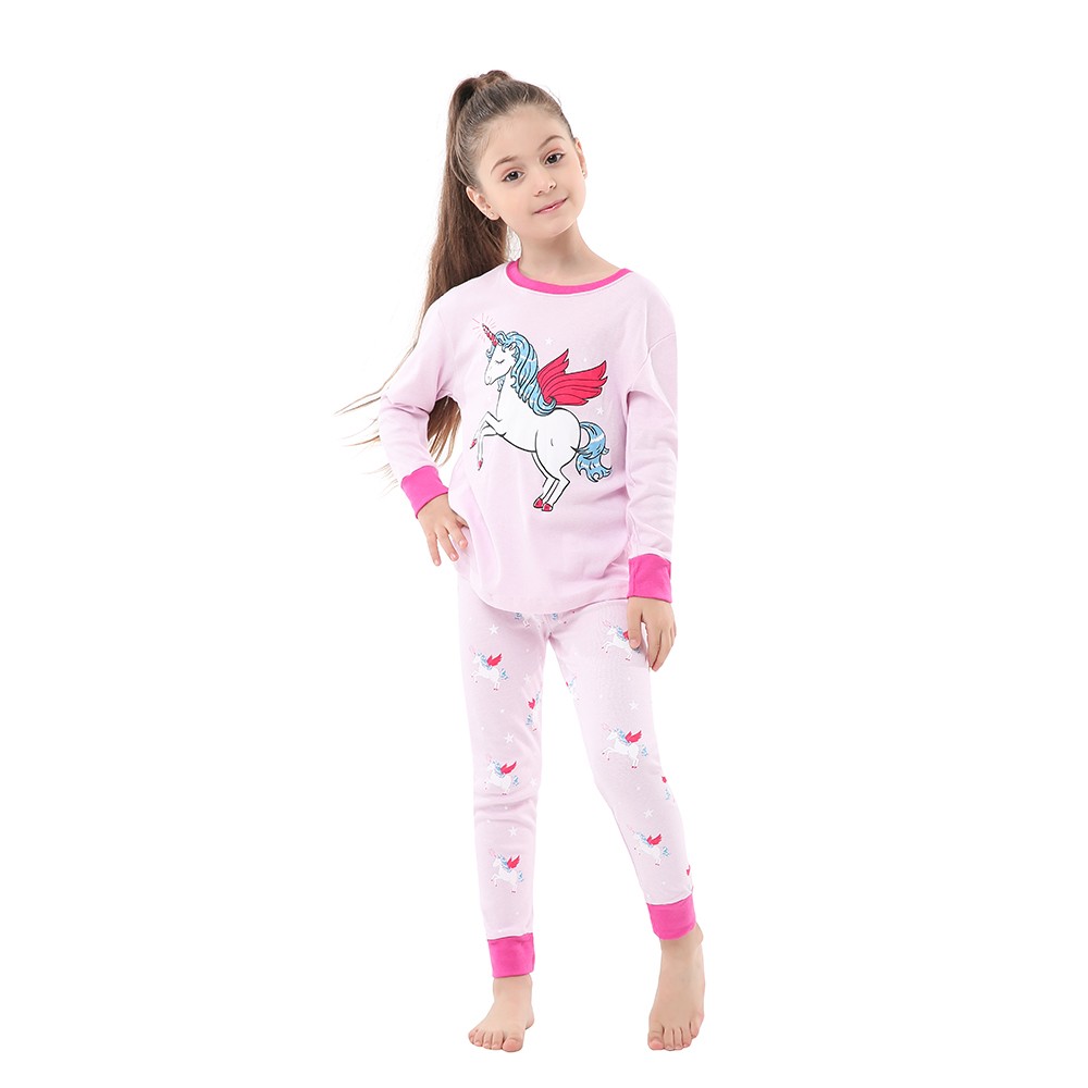 Girls Unicorn Pajamas Kids Sleepwear Dinosaur Pajamas Kids Rocket 1-8 Years New Set 2020