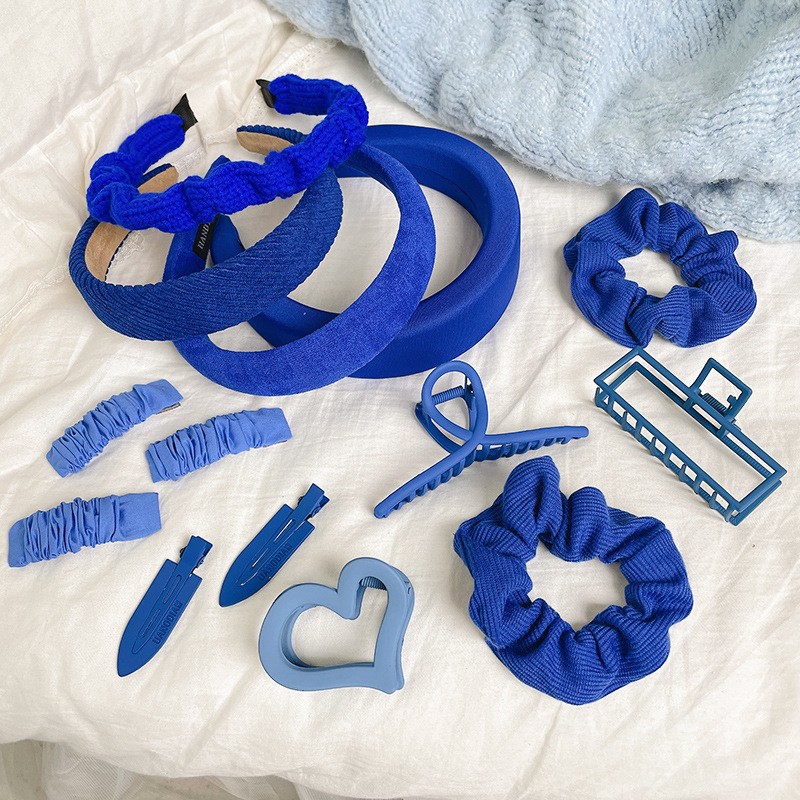 Klein Blue Hairpin Collection Headband Hair Claws Everyday Casual Home Girl Kids Headwear Baby Go Out Bound Hair Accessories New