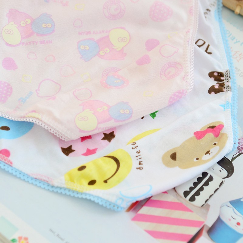 6pcs/lot Girls Cartoon Briefs Children Cotton Underwear Heart Printing Panties Kids Short Pants Girl Underwear Size 1T-12T