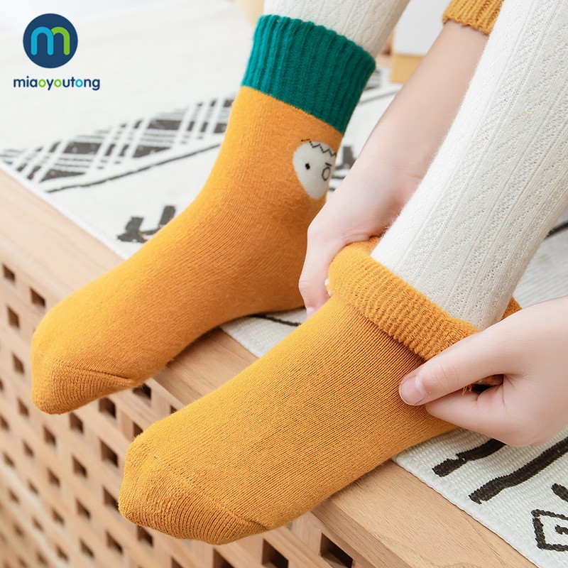 5pairs/lot Thick Terry Cotton Baby Kids Socks Winter Soft Warm Socks for Children Boys Girls Thermal Floor Socks Miaoyoutong