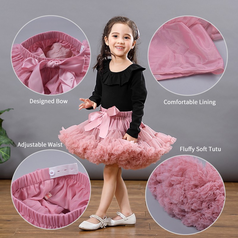 Lush Small Baby Girls Tutu Skirt for Kids Children Puffy Tulle Skirts for Girl Newborn Party Princess Girl Clothes 1-15 Years