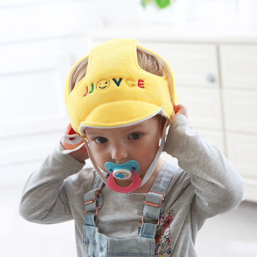 Boys Girls Protective Cap Soft Safety Helmet for Baby with Adjustable Strap Breathable Toddlers Infant Head Protector Anti-Crash