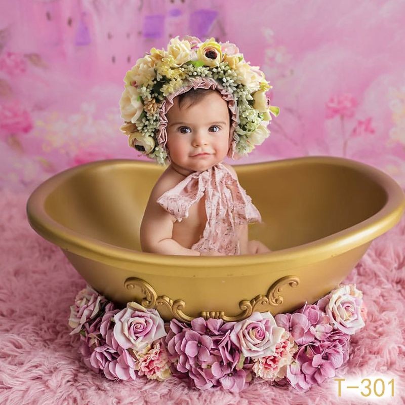 Newborn Photography Props Baby Handmade Flowers Colorful Bonnet Hat Infant Studio Shooting Photo Props Posing Accessories