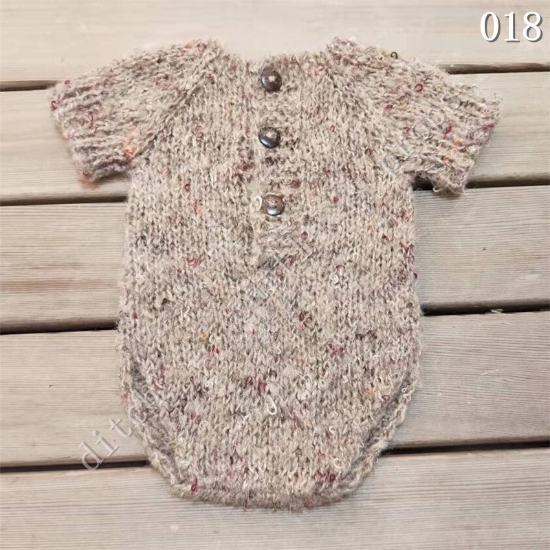 Newborn photography props, handmade knitted jumpsuit