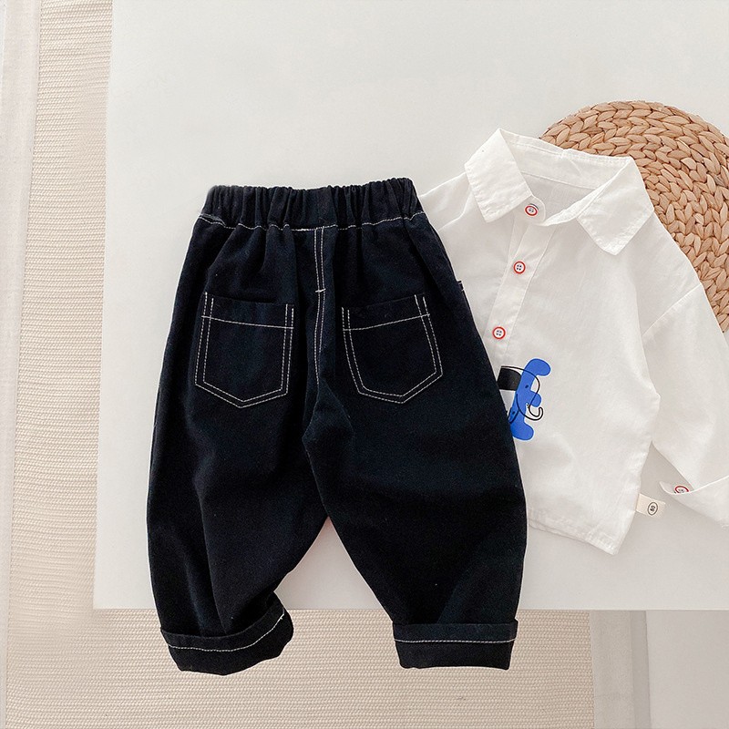 Children Boy Black Pants Infant Toddler Children Pants Toddler Boys Baggy Pant Spring Kids Outfits Baby Clothes