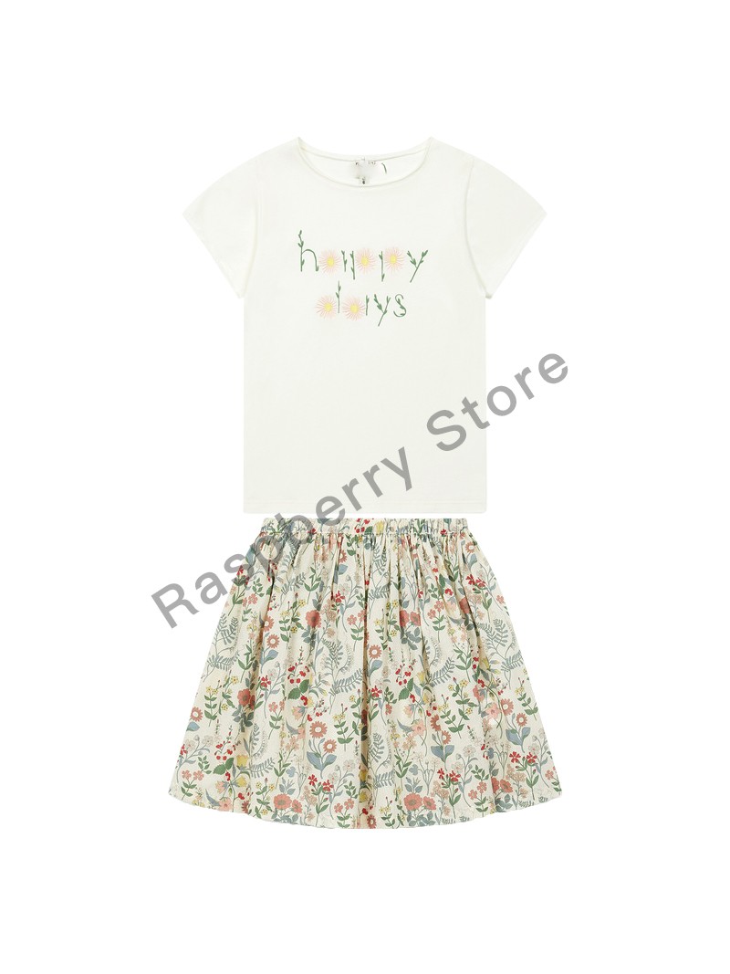 BT Style Girls T-Shirt Cardigan Skirt Clothing Set